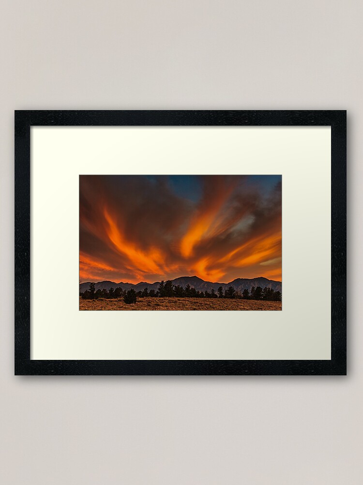 Alternate view of Sunset Flames Framed Art Print