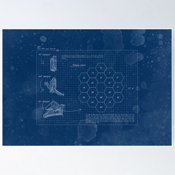 Item preview, James Webb Space Telescope (JWST) Blueprint designed and sold by MovieSetStories.