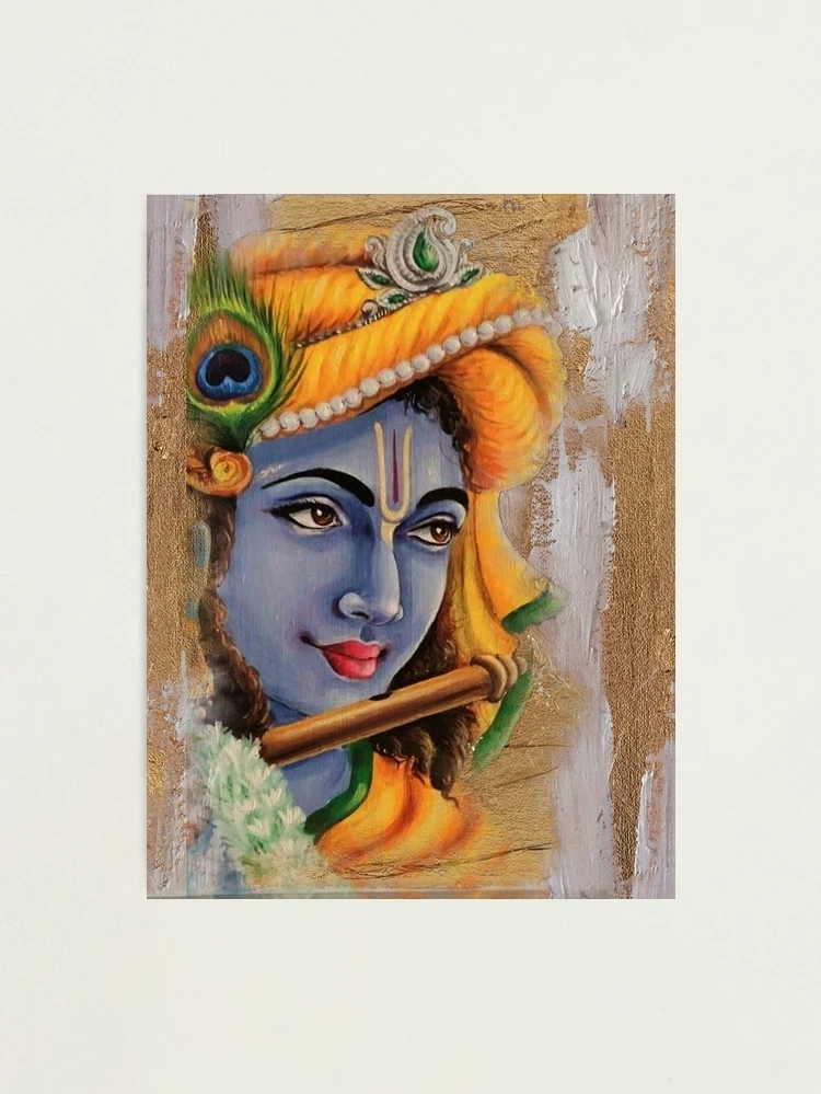 Hare Krishna Hare Krishna Mantra Chanting Hinduism Art Print for Sale by  alltheprints