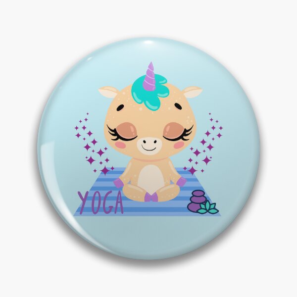 Item preview, Baby Unicorn with Sparkles in Yoga Pose, I love Yoga and my Unicorn Fantasy Design designed and sold by tranquilbeach.