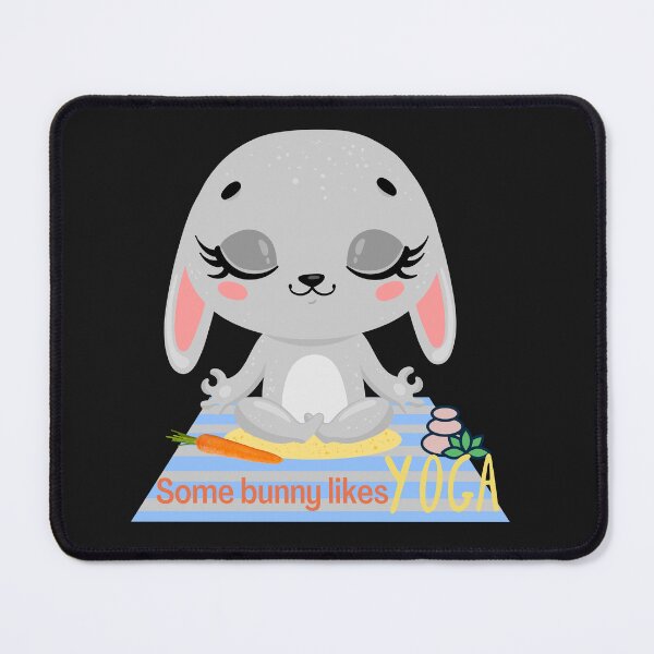 Item preview, Baby Bunny Yoga design for bunny, rabbit or animal lovers and yoga lovers in your life.  designed and sold by tranquilbeach.