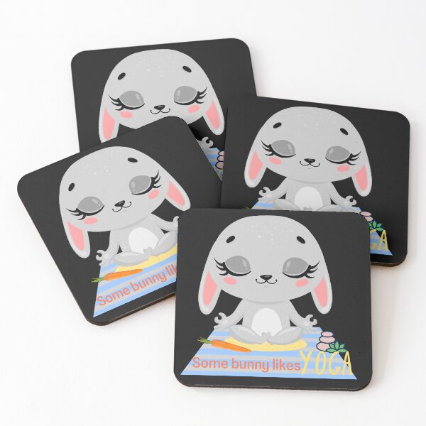 Item preview, Baby Bunny Yoga design for bunny, rabbit or animal lovers and yoga lovers in your life.  designed and sold by tranquilbeach.
