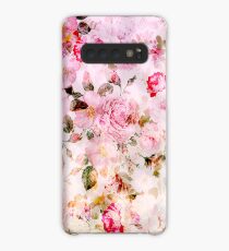 Vintage pink pastel watercolor floral pattern Case/Skin for Samsung Galaxy