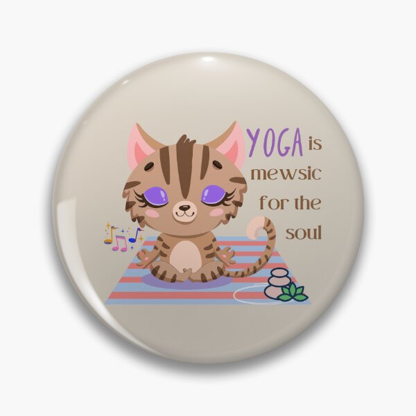Item preview, Music Kitten Easy Pose Cat Yoga for the baby cat musical lovers and yoga lovers you know designed and sold by tranquilbeach.