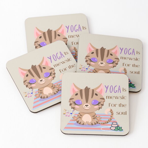 Item preview, Music Kitten Easy Pose Cat Yoga for the baby cat musical lovers and yoga lovers you know designed and sold by tranquilbeach.