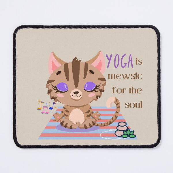 Item preview, Music Kitten Easy Pose Cat Yoga for the baby cat musical lovers and yoga lovers you know designed and sold by tranquilbeach.