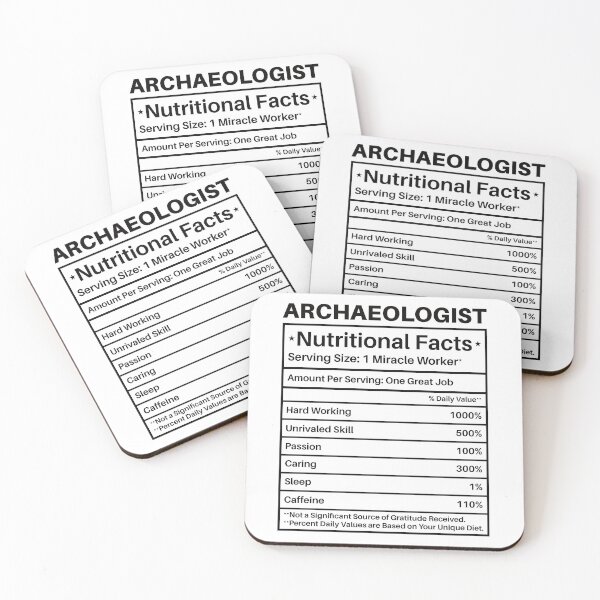Item preview, Archaeologist Nutritional Facts: Archaeology Gift, Funny Archaeologist designed and sold by Adexyl.