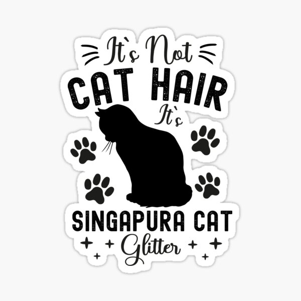 "It's Not Cat Hair It's Singapura Cat Glitter, Funny Singapura Cat