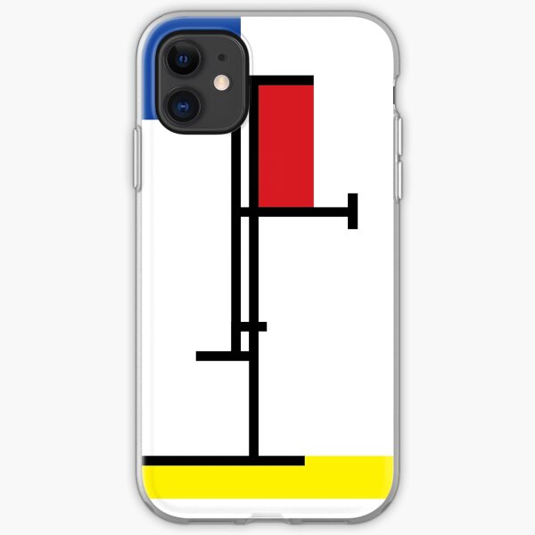 Mondrian Minimalist De Stijl Modern Art III © fatfatin iPhone Soft Case