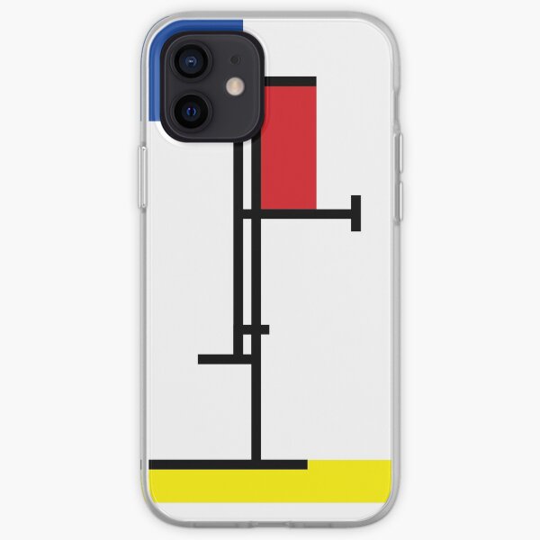 Mondrian Minimalist De Stijl Modern Art III © fatfatin iPhone Soft Case