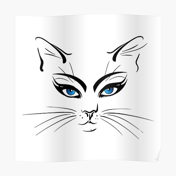 Póster «Poemas Acrósticos Para Mamás De Gatos, Amantes De Los Gatos, Dueños De Gatos Diseño De