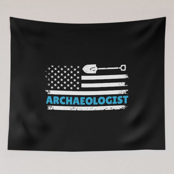Item preview, Archaeologist Distressed Vintage USA Flag: Shovel Archaeology Gift, Funny Archaeologist designed and sold by Adexyl.