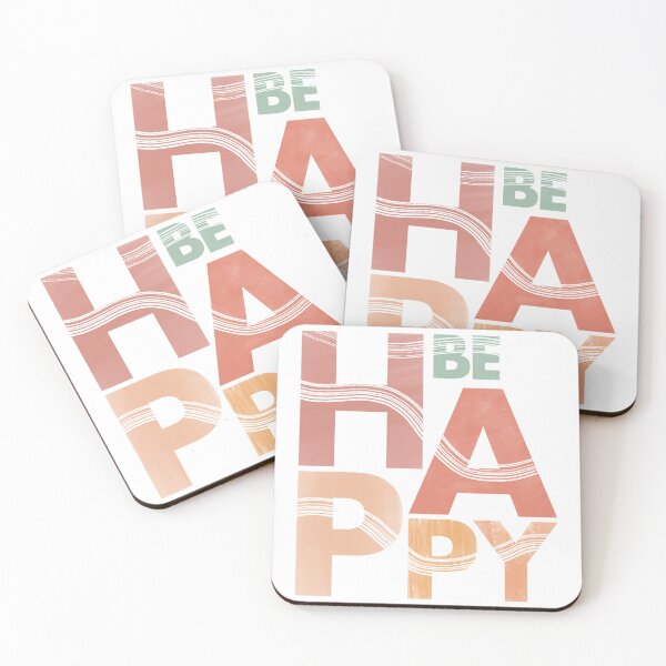 Item preview, Be Happy Lettering Art designed and sold by RED by Arcanum Studio.