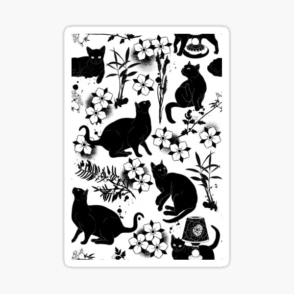 black cats Sticker