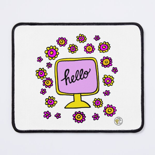 Item preview, Hello monitor tv peace flowerpower design 04 designed and sold by mellowdays.