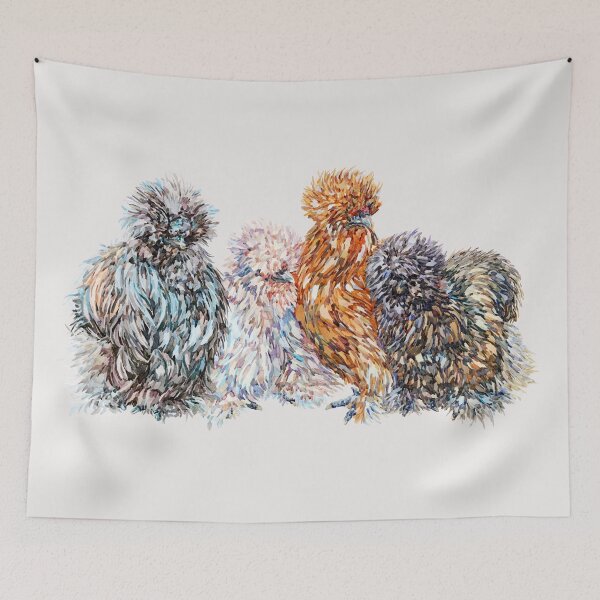 Item preview, Silkie Chicken Flock designed and sold by becca-boyce.