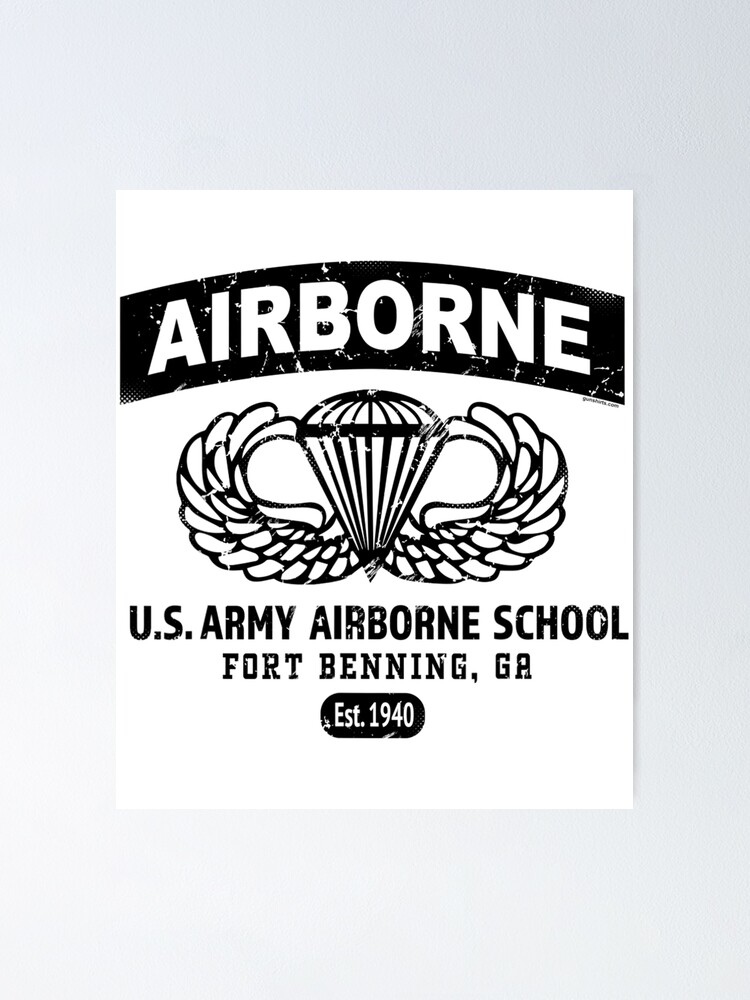 "US Army Airborne School Fort Benning, GA" Poster for Sale by