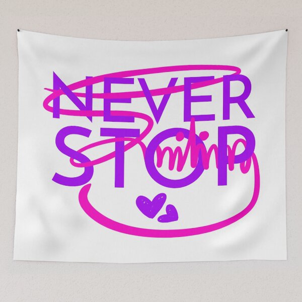 Item preview, Never Stop Smiling Lettering Art designed and sold by RED by Arcanum Studio.