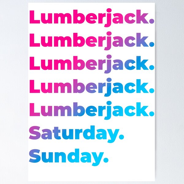 Item preview, Lumberjack work week designed and sold by SVPOD.