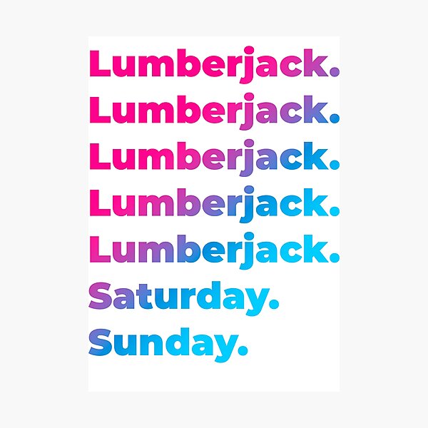 Item preview, Lumberjack work week designed and sold by SVPOD.