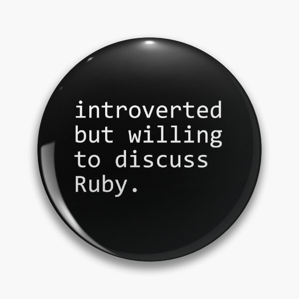 Item preview, introverted but willing to discuss Ruby designed and sold by sengutengu.