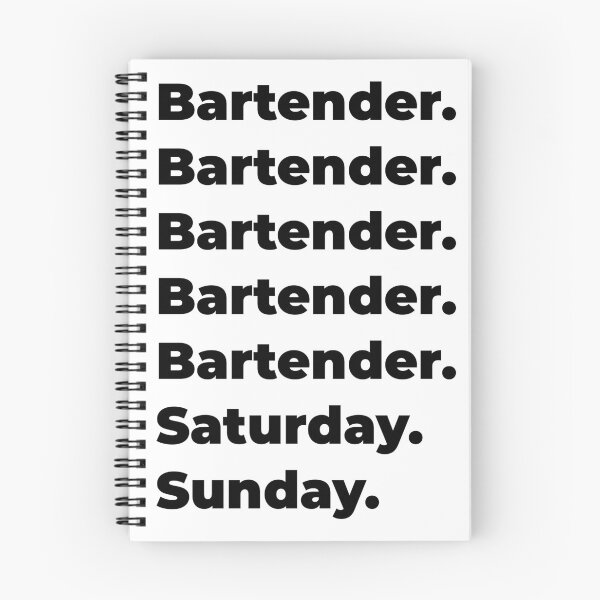 Item preview, Bartender funny workweek designed and sold by SVPOD.
