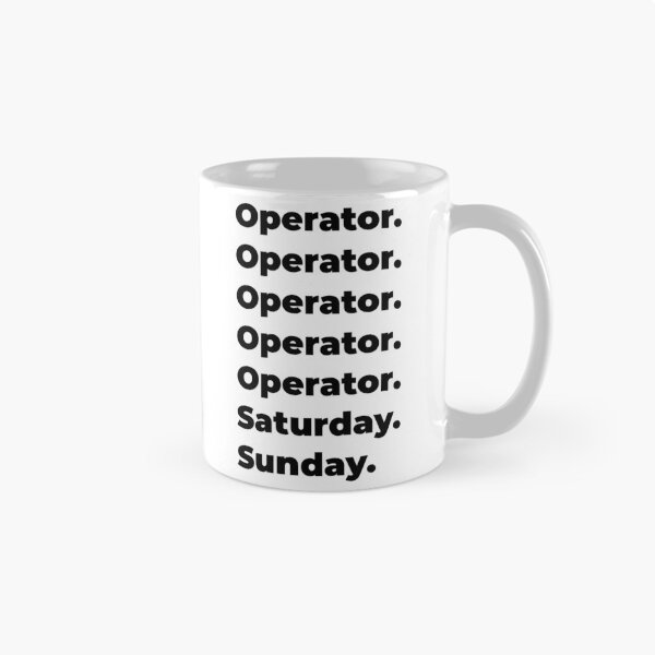 Item preview, Operator funny workweek designed and sold by SVPOD.