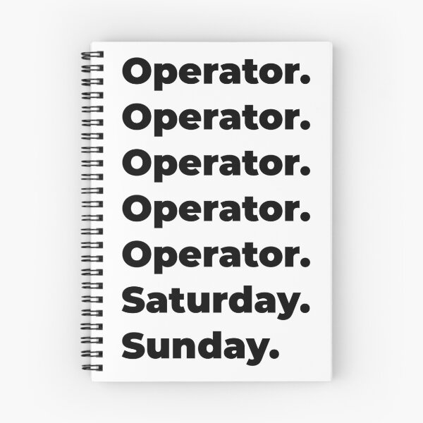 Item preview, Operator funny workweek designed and sold by SVPOD.