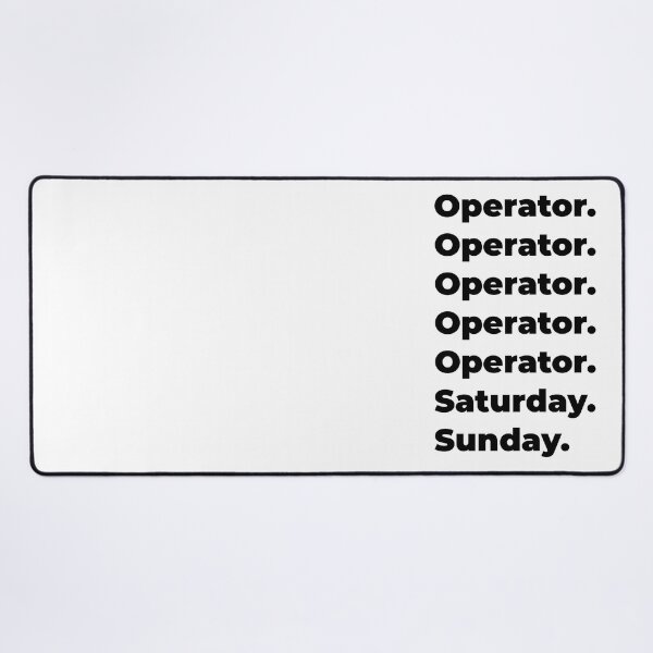 Item preview, Operator funny workweek designed and sold by SVPOD.