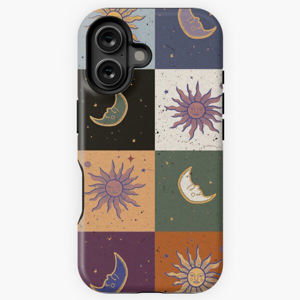 Vista previa del artículo con la obra «Patrón de tablero de ajedrez místico (luna, sol)», diseñado y vendido por ‧͙⁺˚*･༓☾ Moon Saikia ☽༓･*˚⁺‧͙.