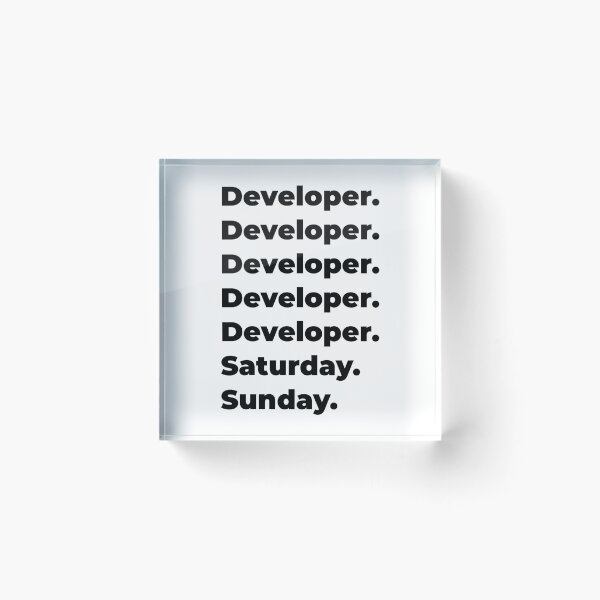 Item preview, Developer funny workweek designed and sold by SVPOD.