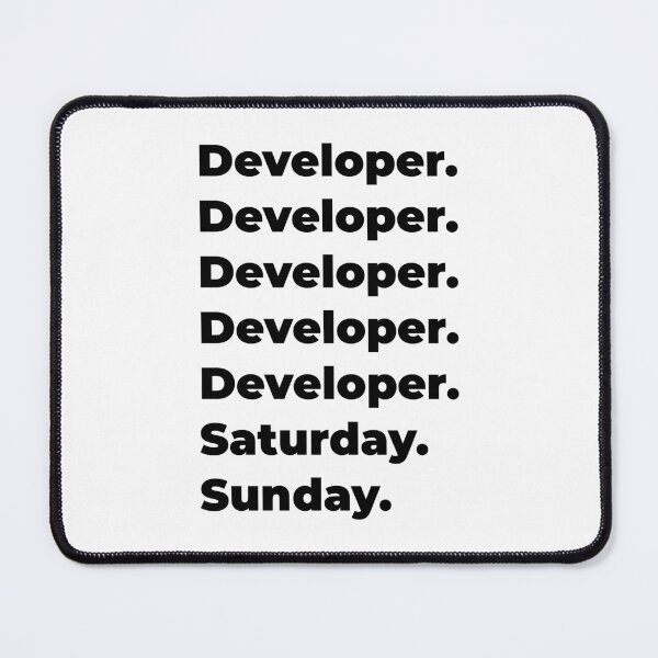 Item preview, Developer funny workweek designed and sold by SVPOD.
