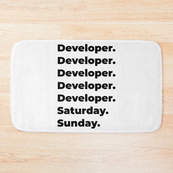 Item preview, Developer funny workweek designed and sold by SVPOD.