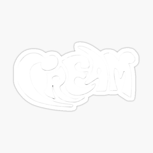 "Cream Band Logo Essential T" Sticker for Sale by TillBehrend Redbubble