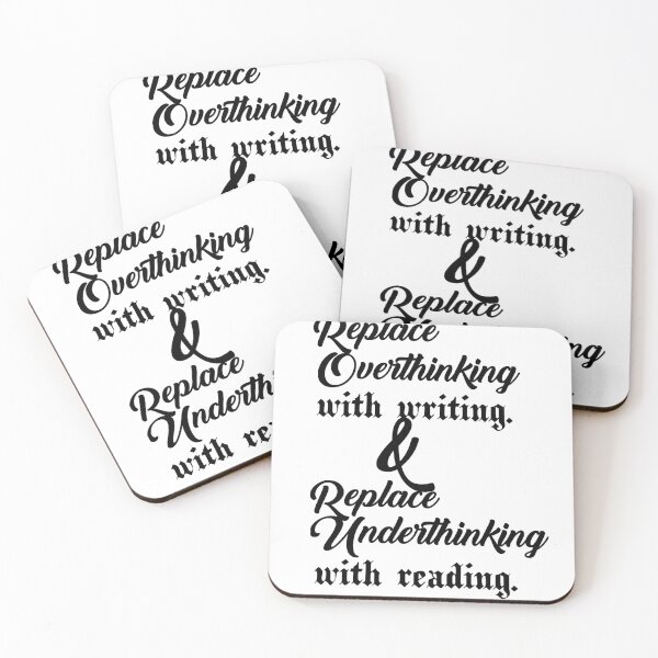 Item preview, Replace overthinking with writing and Replace underthinking with reading..V1. designed and sold by Chakilogy.