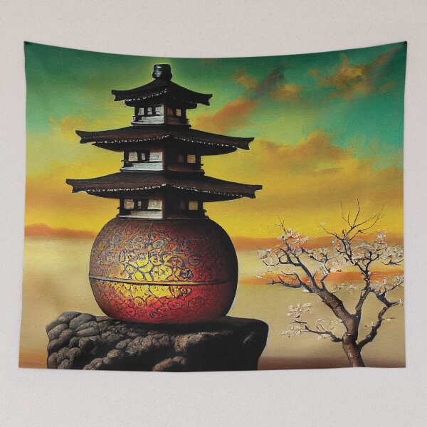 Item preview, Japanese Lantern and Cherry Blossom designed and sold by Chillum.