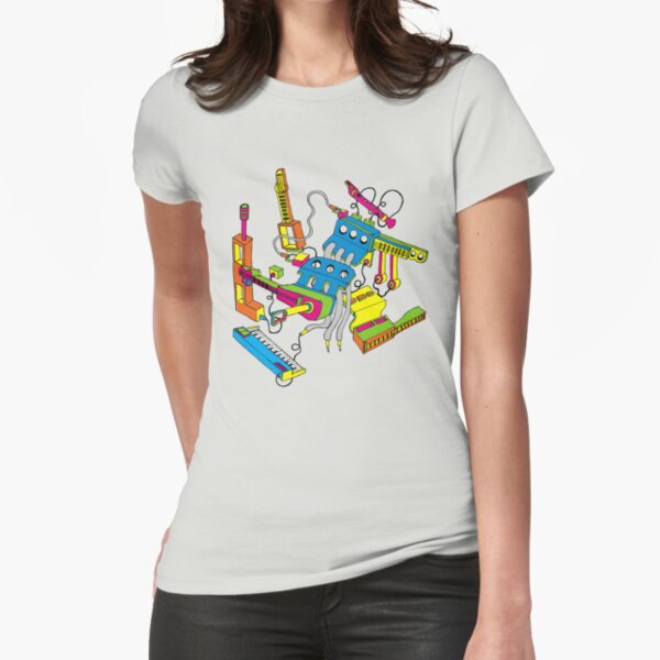 Crazy Instruments Fitted T-Shirt