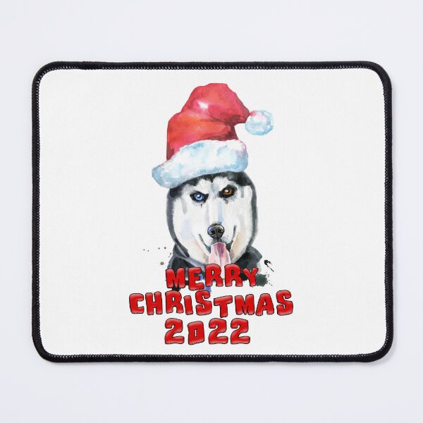 Item preview, Merry Christmas and Happy New Year Husky dog designed and sold by aventi24.