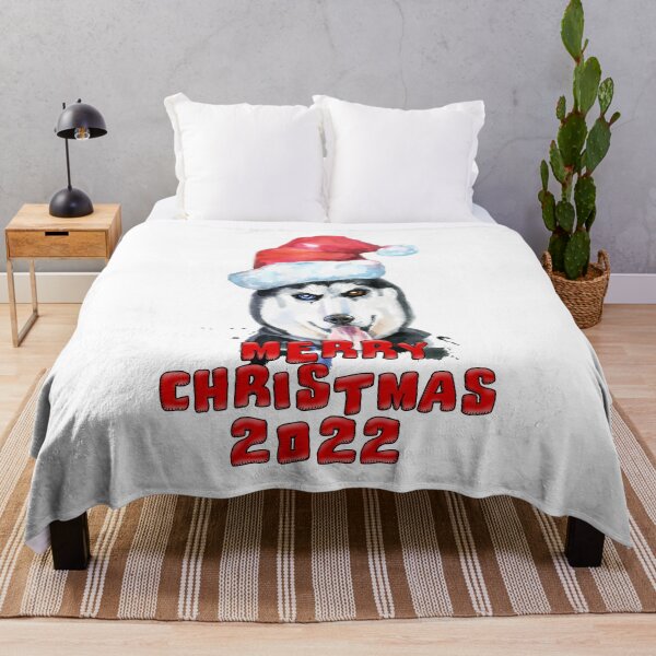 Item preview, Merry Christmas and Happy New Year Husky dog designed and sold by aventi24.
