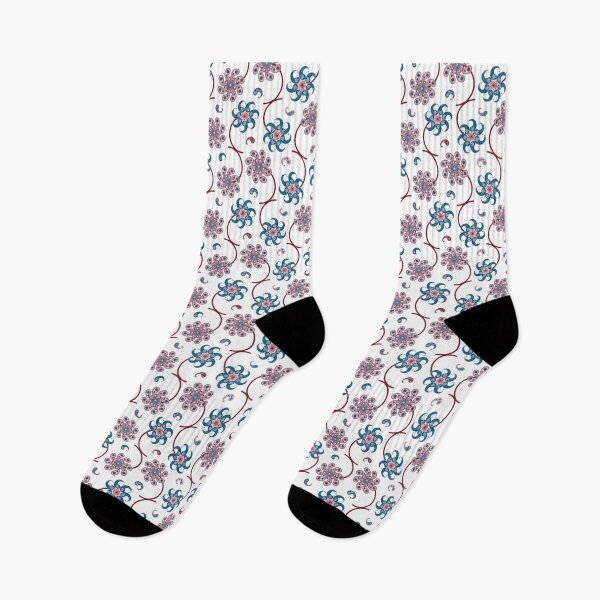 Artikelvorschau, Jenseitige Paisleys in Soft Rose auf Burgunderrot entworfen und verkauft von HappyStudioHS.
