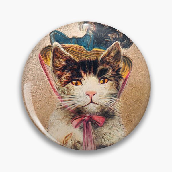 Item preview, Anamorphic Cat Miss Fluffy Vintage Postcard Print Art Print Greeting Card Postcard designed and sold by darcijj.
