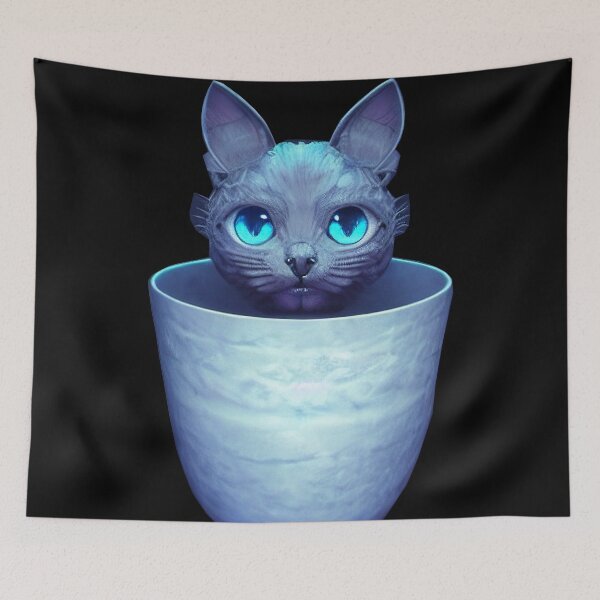 Item preview, Alien Kitty in a Bowl designed and sold by EverythingSings.