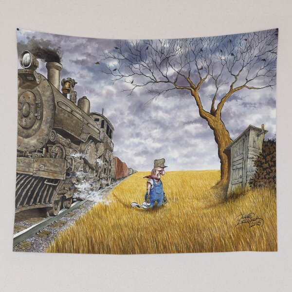 Item preview, Locomotive Engineer Taking a Break designed and sold by Rilystrations.