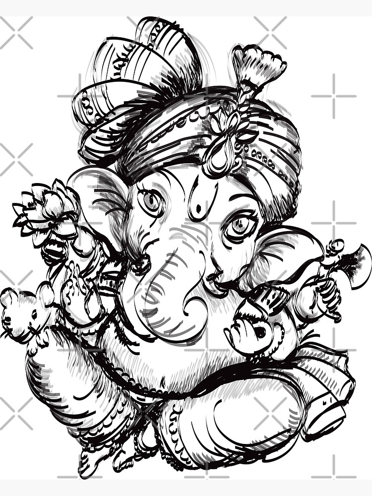 Ganesha Drawing Deity PNG, Clipart, Art, Artwork, Bal Ganesh, Black And  White, Cartoon Free PNG Download