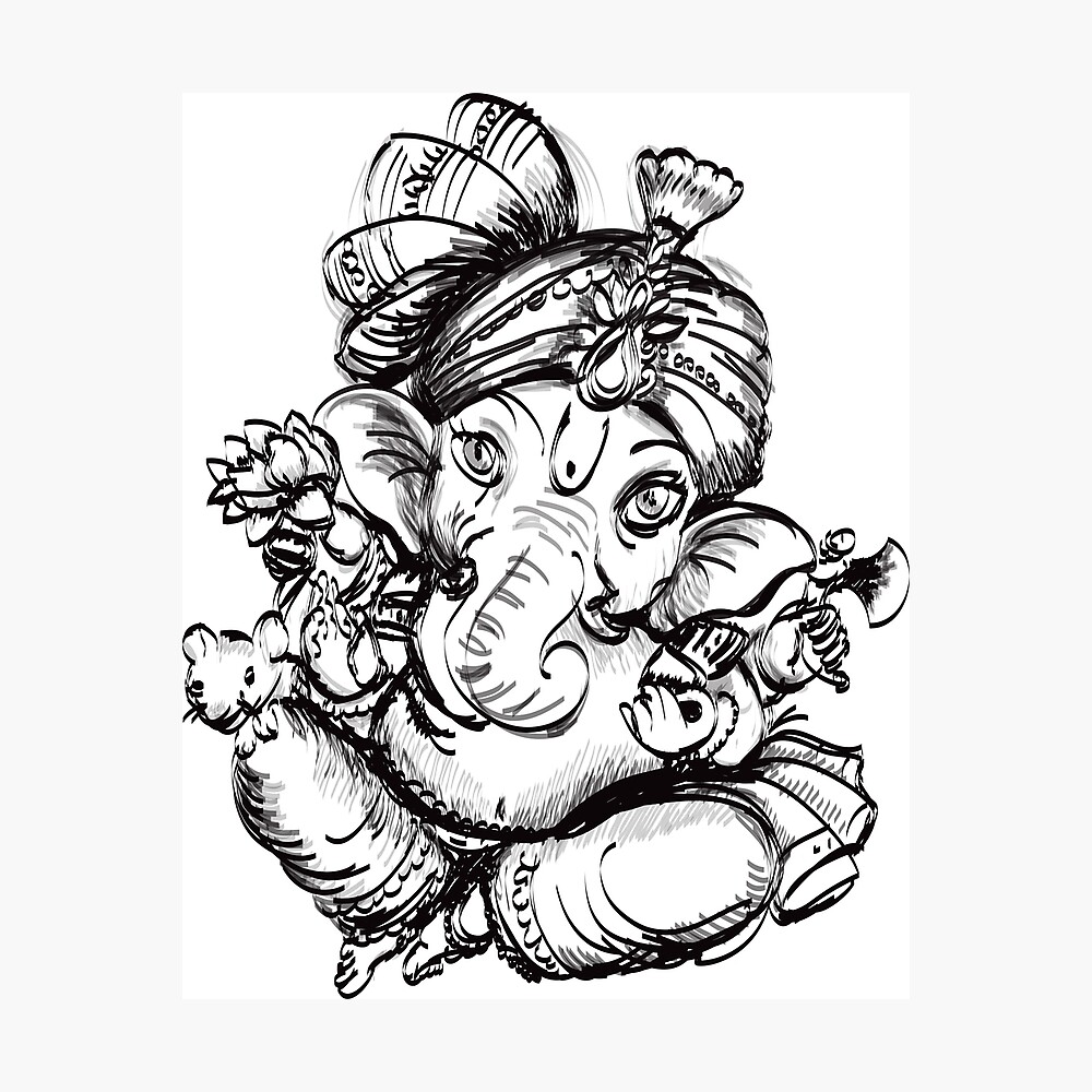 How to Draw Lord Ganesha with simple lines | Easy Ganpati Drawing step by  step - YouTube