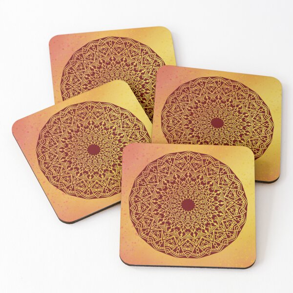 Item preview, yellow orange mandala designed and sold by SoftCanBear.