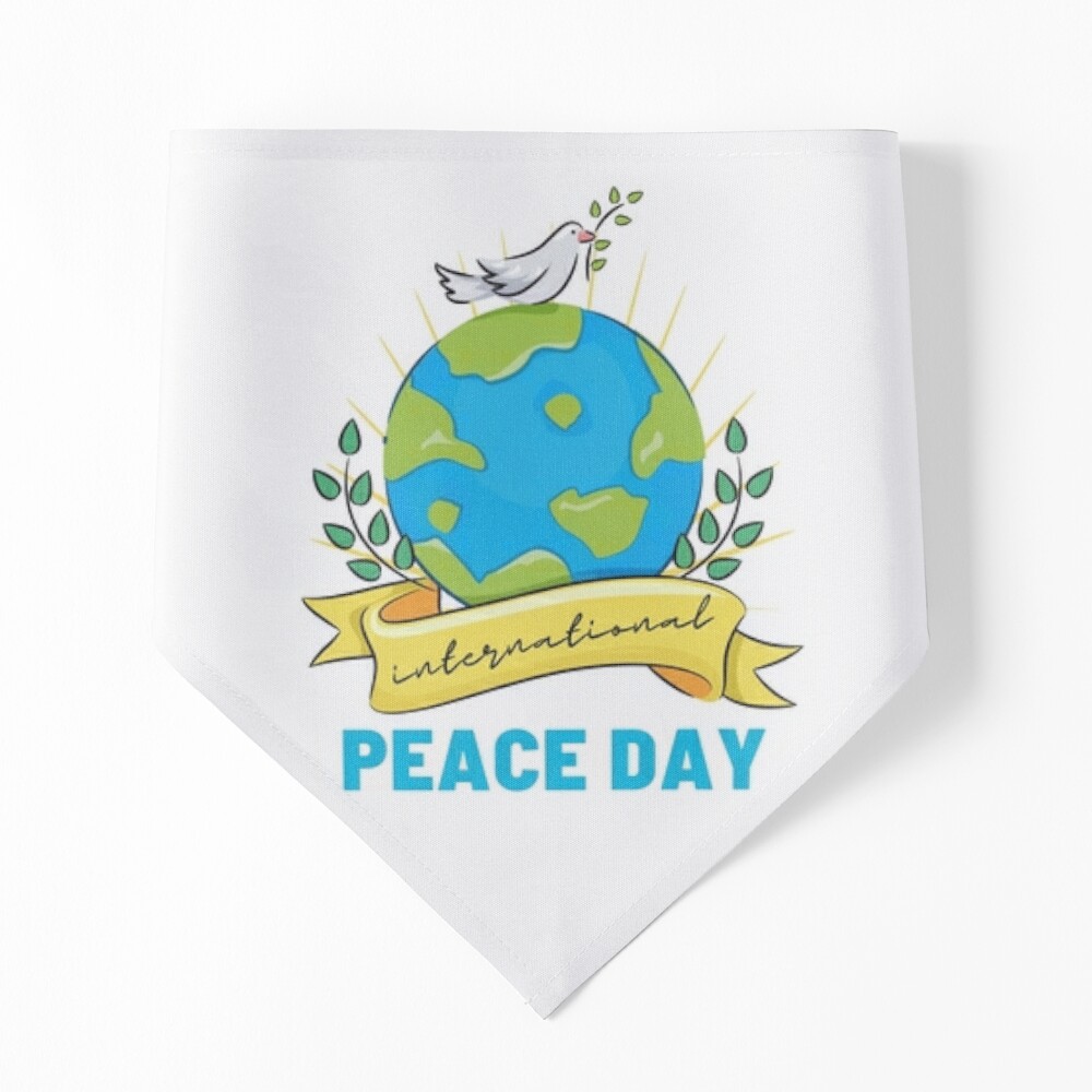 International Peace Day poster. Vector illustration of white pigeon with  twig in beak. Drawing of dove in human hands. Banner and text design.  25553838 Vector Art at Vecteezy