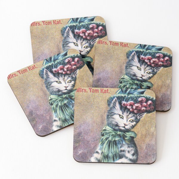Item preview, Anamorphic Cat Vintage Postcard Print Oil Painting Cute Unusual Cat  designed and sold by darcijj.