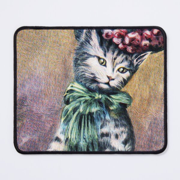 Item preview, Anamorphic Cat Vintage Postcard Print Oil Painting Cute Unusual Cat  designed and sold by darcijj.