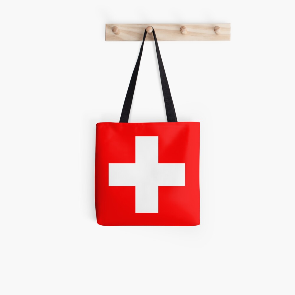 Bolsa De Tela Cruz Blanca En Rojo Suizo Suiza Bandera Suiza Bandera De Suiza Cruz Blanca Confederacion Suiza De Tomsredbubble Redbubble